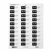 Muskoka Stoel Bruiloft Retouradres // Zwart Etiket (Full Sheet)