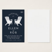 Muskoka Stoel Jack en Jill Ticket // Marine Visitekaartjes (Voorkant /achterkant)