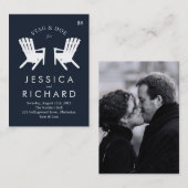 Muskoka Stoel Stag and Doe Ticket // Navy (Voorkant / Achterkant)