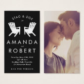 Muskoka Stoel Stag en Doe Ticket, Zwart Visitekaartjes (Voorkant /achterkant)