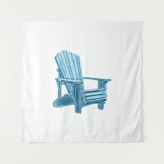 Muskoka stoel Waterverf blauw Wandkleed (Voorkant)