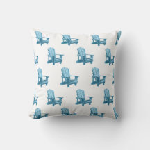 Muskoka stoelenpatroon in blauw waterverf