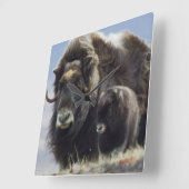 Muskos met kalf vierkante klok (Hoek)