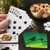 Muskovits Silhouet Op Limoneen Pokerkaarten (Insitu)