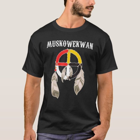 Muskowekwan Saulteaux Inheems Amerikaans medium T-shirt (Voorkant)