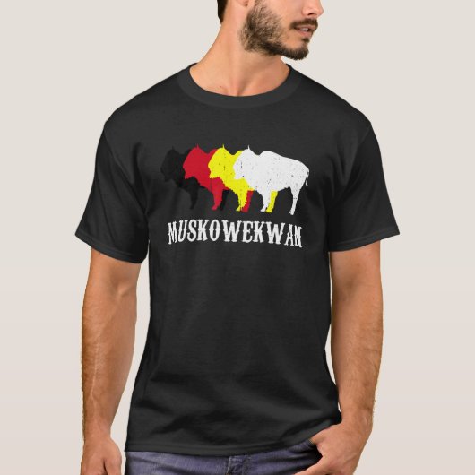 Muskowekwan Saulteaux Inheems Amerikaans T-shirt (Voorkant)