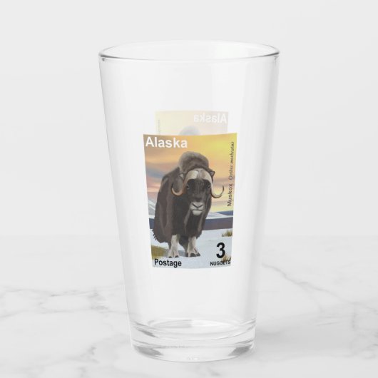 Muskox - Alaska Postage Glas (Achterkant)