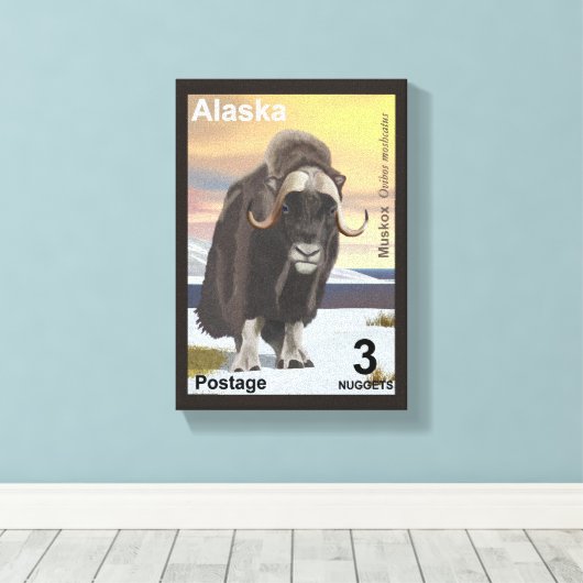 Muskox Canvas Afdruk (Insitu (Houten vloer))