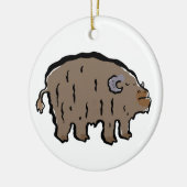 muskox keramisch ornament (Links)