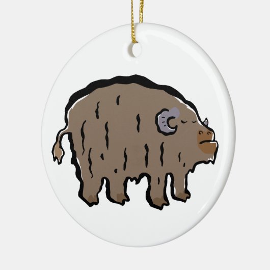 muskox keramisch ornament (Links)