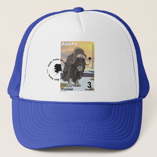 Muskox Souvenir Trucker Pet (Voorkant)