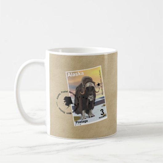Muskox Stamp Souvenir Koffiemok (Links)