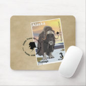Muskox Stamp Souvenir Muismat (Met muis)