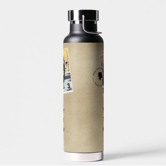 Muskox Stamp Souvenir Waterfles (Links)