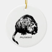 Muskrat (afbeelding) keramisch ornament (Voorkant)