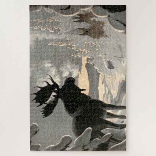 "Muskrat Creek Visitor" Legpuzzel (Verticaal)