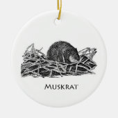 Muskrat Keramisch Ornament (Voorkant)