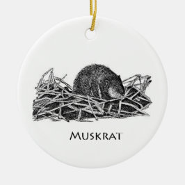 Muskrat Keramisch Ornament
