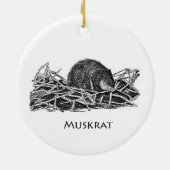 Muskrat Keramisch Ornament (Achterkant)