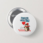 Muskrat Love Forever With You Ronde Button 5,7 Cm (Voorkant /achterkant)