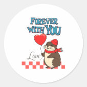 Muskrat Love Forever With You  Ronde Sticker (Voorkant)