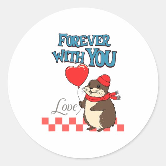 Muskrat Love Forever With You  Ronde Sticker (Voorkant)