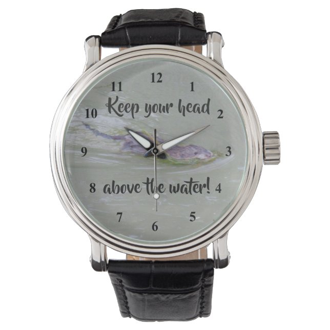 Muskrat Motivatie Horloge (Voorkant)