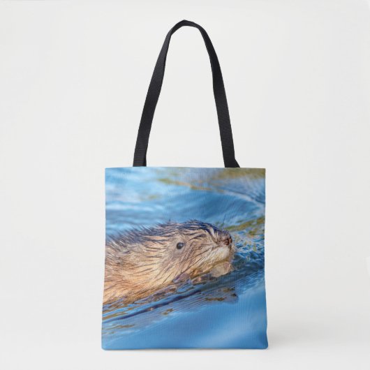 Muskrat op Vassar Boerderijen Ecological Preserve Tote Bag (Voorkant)
