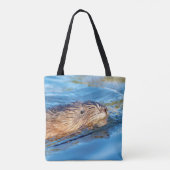 Muskrat op Vassar Boerderijen Ecological Preserve Tote Bag (Achterkant)