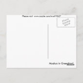 Muskus in Groenland Briefkaart (Achterkant)