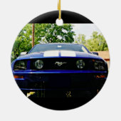 Muskusauto- blauw Ornament (Achterkant)