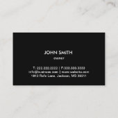 Muskusauto Professional Black Automobiel Visitekaartje (Achterkant)