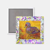 muskuseend paarse druppel magneet (Voorkant / Achterkant)