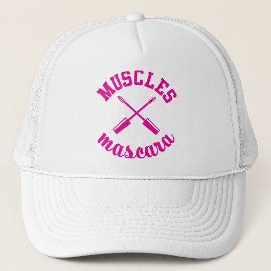 Muskusen en Mascara Trucker Hat Pink Pet (Voorkant)