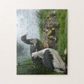 Muskusmossen en -schilfers legpuzzel (Verticaal)