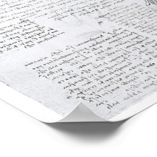 Muskussens van het been, Leonardo Da Vinci Poster (Hoek)