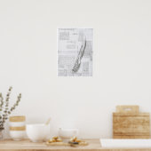 Muskussens van het been, Leonardo Da Vinci Poster (Keuken)