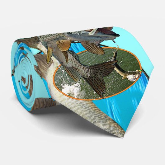 Musky blues stropdas (Opgerold)