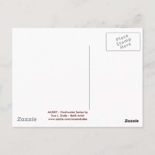 MUSKY C en R Briefkaart (Achterkant)