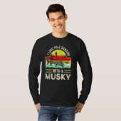Musky Fish Gag Muskie Vist Retro Fisherman T-shirt (Voorkant volledig)