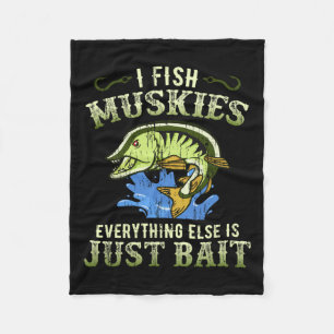 Musky Gevist Gift Idee Muskie Shirt Fleece Deken