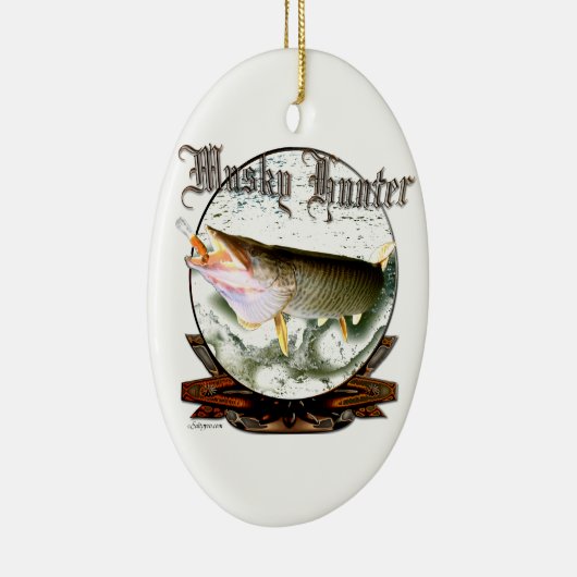 Musky hunter 1 keramisch ornament (Rechts)