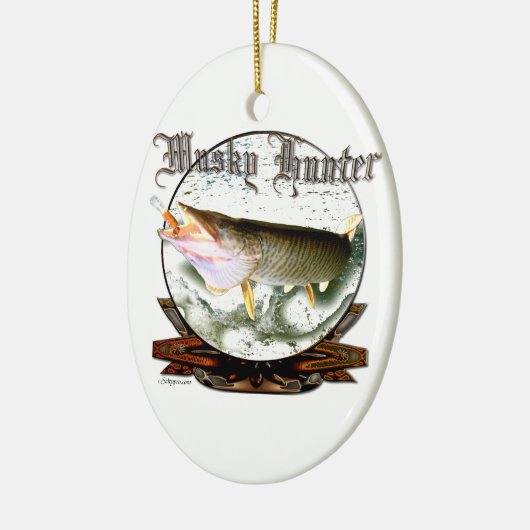 Musky hunter 1 keramisch ornament (Links)