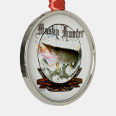 Musky hunter 1 metalen ornament (Rechts)