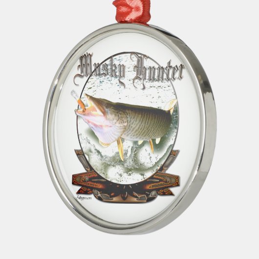 Musky hunter 1 metalen ornament (Links)