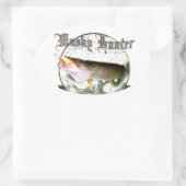 Musky hunter 1 ovale sticker (Tas)