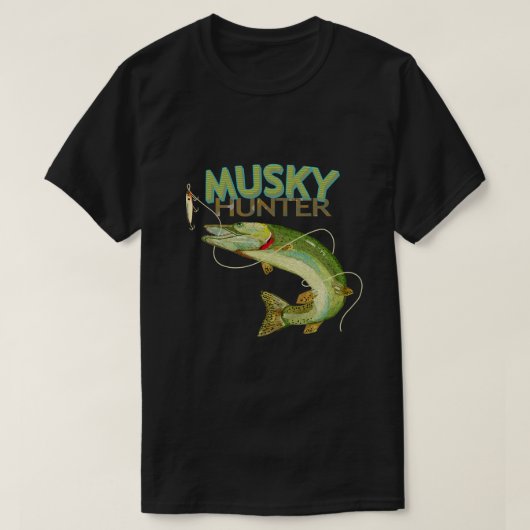 Musky Hunter Visser Trendy Design T-shirt (Design voorkant)