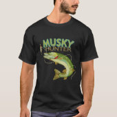 Musky Hunter Visser Trendy Design T-shirt (Voorkant)