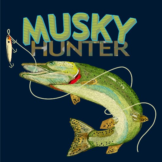 Musky Hunter Visser Trendy Design T-shirt