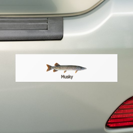Musky Logo (titel) Bumpersticker (Op auto)